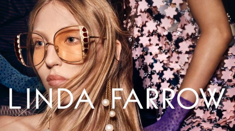 Ella Richards Goes Glam for Linda Farrow Spring 2020 Campaign