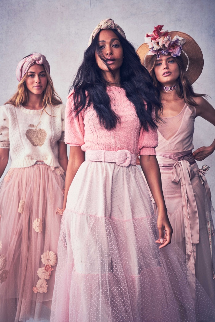 Melie Tiacoh, Caroline Kelley and Anna Mila Guyenz star in LoveShackFancy resort 2020 collection