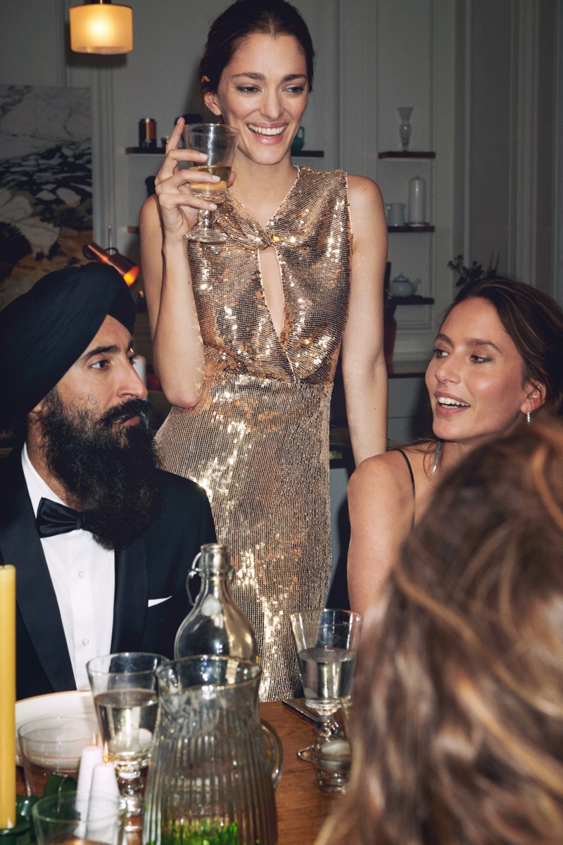 A photo from Mango's Intimate Dinner party holiday 2019 editorial