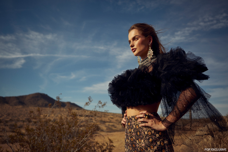 Top LOULOU, Shorts Vintage, Earrings Leciel Design, Ring (Green) Leciel Design and Ring (Gold) RAAD KERR. Photo: Emily Teague