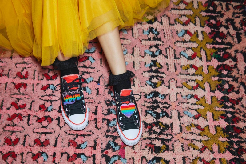 A sneaker from the second Millie Bobby Brown x Converse collaboration