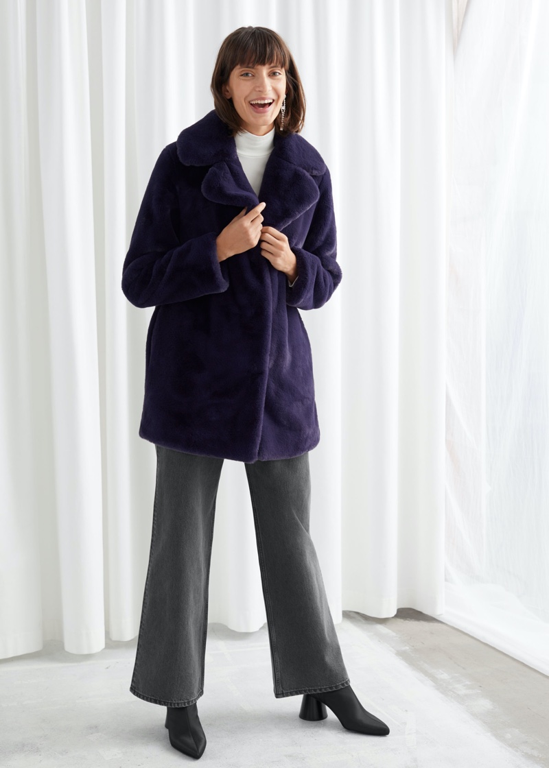 & Other Stories Short Faux Fur Coat $149