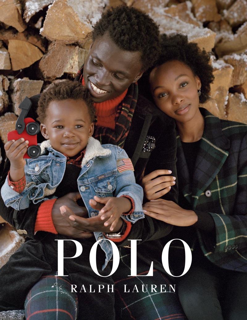 George Okeny, Yanii Gough and son Zola star in Polo Ralph Lauren Holiday 2019 campaign