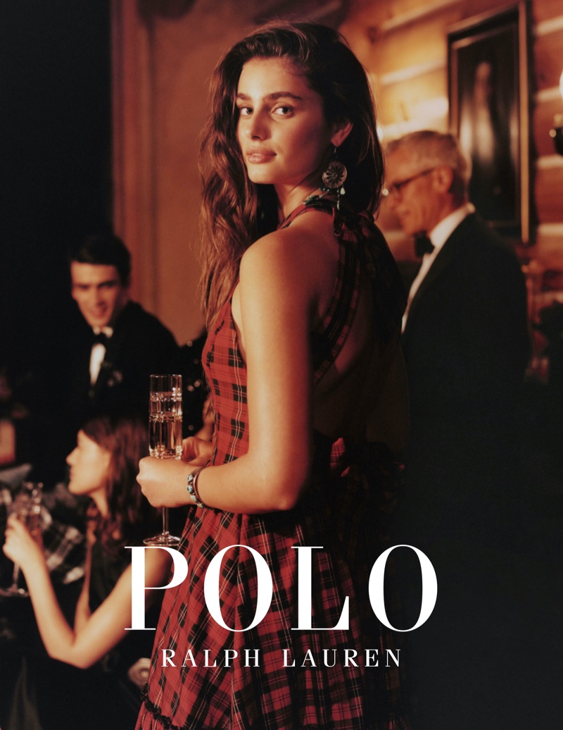 Taylor Hill appears in Polo Ralph Lauren Holiday 2019 campaign