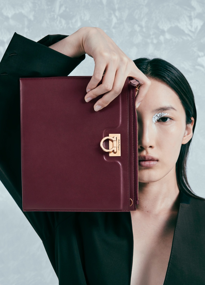 Model Songhwa Oh gets her closeup in Salvatore Ferragamo Holiday 2019 campaign
