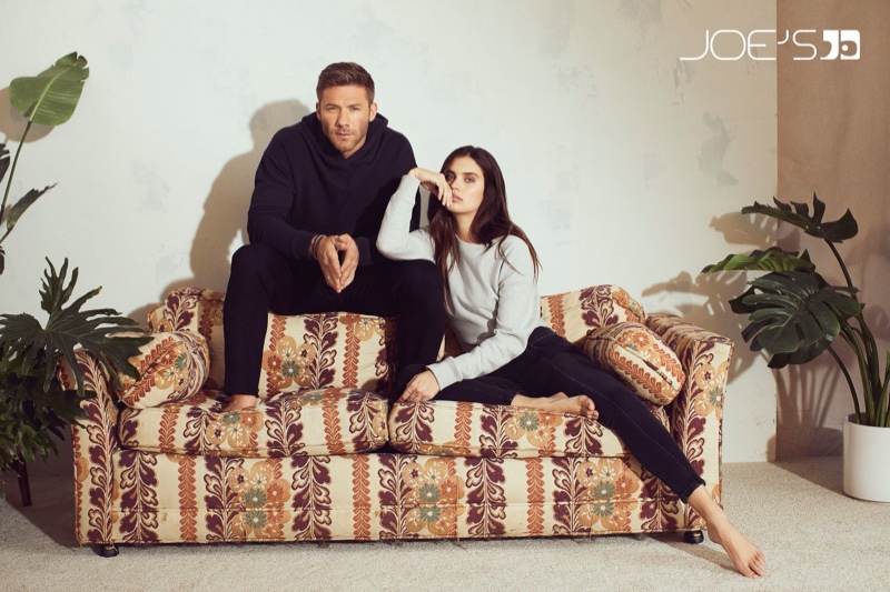 Julian Edelman and Sara Sampaio front Joe's Jeans fall-winter 2019 campaign