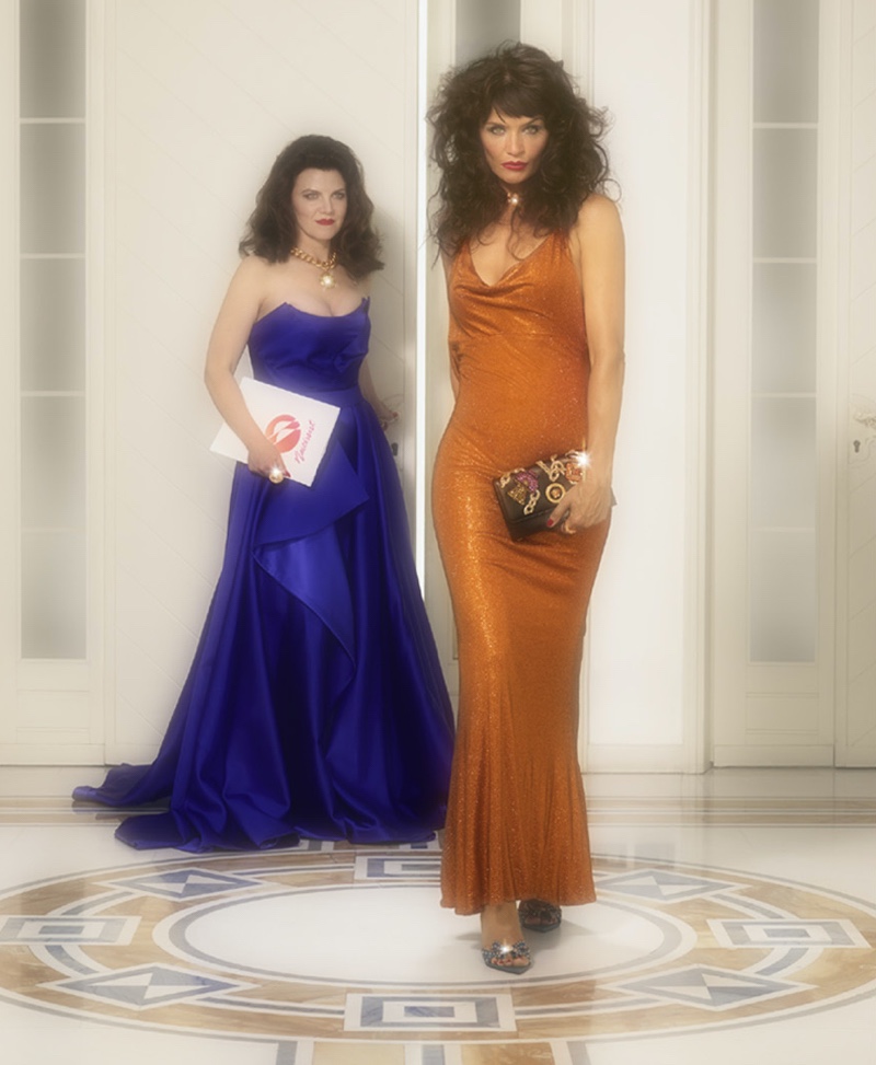 Helena Christensen and Sarah Baker star in Versace Holiday 2019 campaign