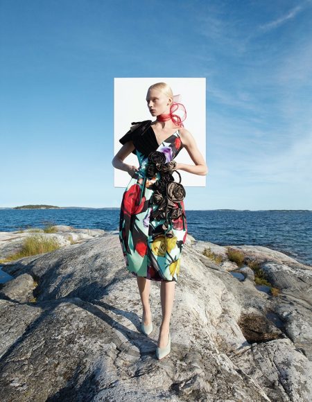 Vilma Sjöberg Embraces Ultra-Romantic Looks for Vogue China