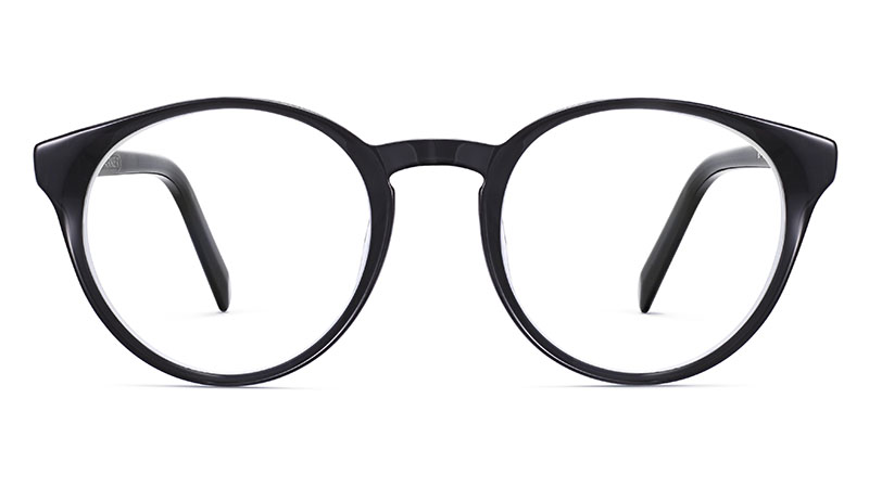 Warby Parker Briggs Glasses in Layered Jet Black Crystal $95