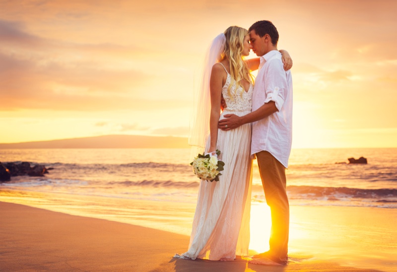 Wedding Beach Bride Groom