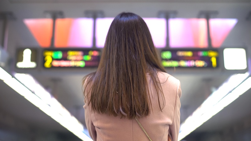 Woman Standing Sport Screen