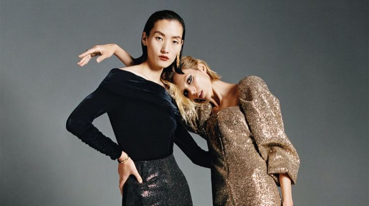 Anja & Lina Pose in Zara’s Party Ready Looks
