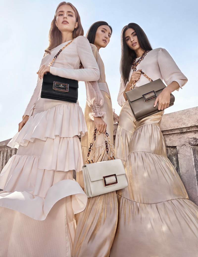 Anna Mila Guyenz, Luping Wang and Aira Ferreira star in Aigner spring-summer 2020 campaign