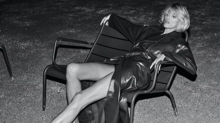 Anja Rubik Poses in Night Out Looks for T Singapore