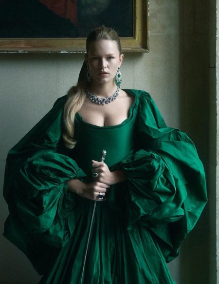 Anna Ewers Dazzles in Regal Fashion for Vogue Paris Anna Ewers Dazzles in Regal Fashion for Vogue Paris