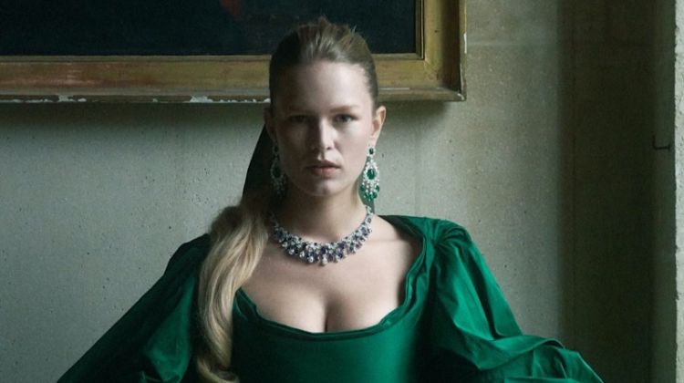 Anna Ewers Dazzles in Regal Fashion for Vogue Paris