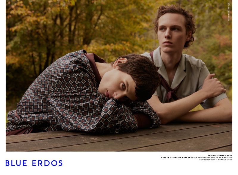 Saskia de Brauw and Daan Duez front Blue Erdos spring-summer 2020 campaign