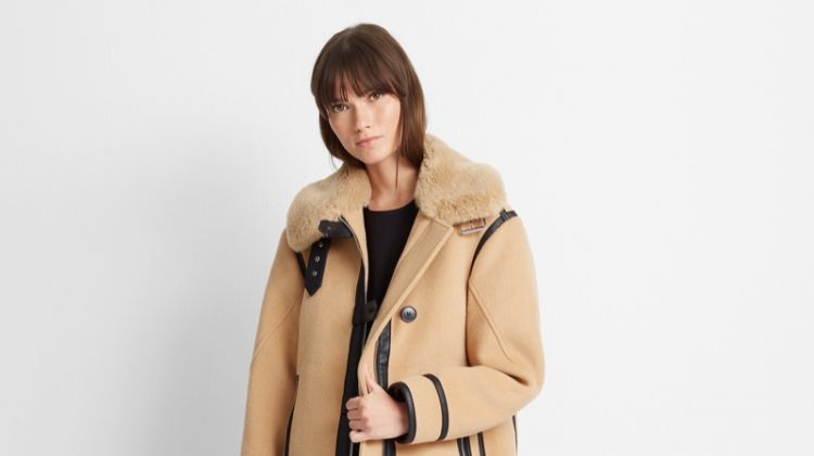 Club Monaco Mixed Media Moto Coat $459