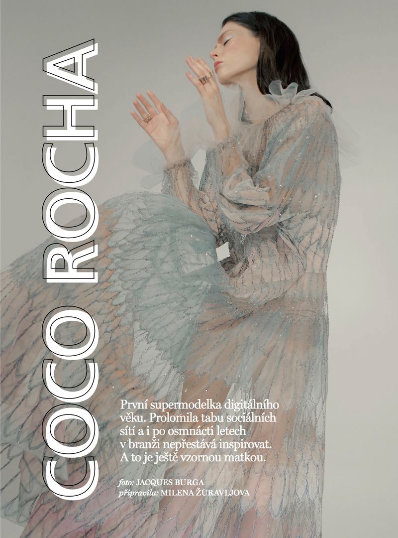 Coco Rocha Poses in Chic Styles for Marie Claire Czech