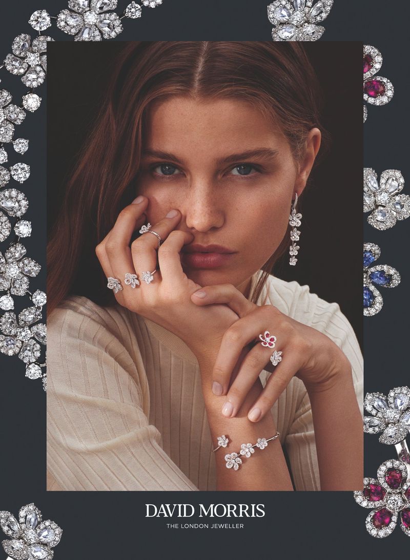 Shining in jewels, Luna Bijl appears in David Morris 2019/2020 campaign