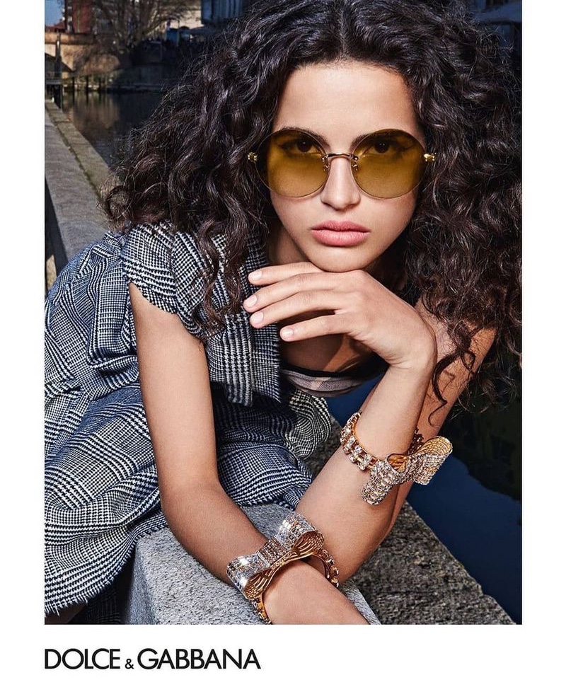 Chiara Scelsi stars in Dolce & Gabbana Eyewear fall-winter 2019 campaign