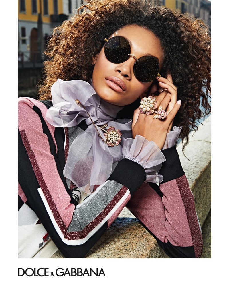 Chey Carty appears in Dolce & Gabbana Eyewear fall-winter 2019 campaign