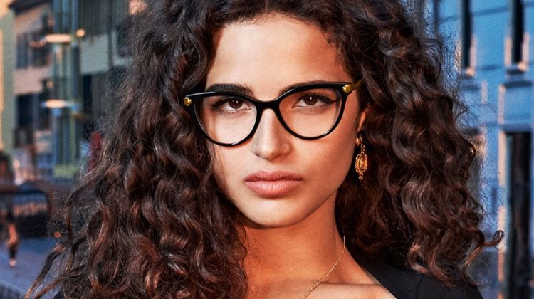 Model Chiara Scelsi appears in Dolce & Gabbana Eyewear fall-winter 2019 campaign