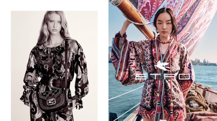 Abby Champion and Fei Fei Sun front Etro spring-summer 2020 campaign