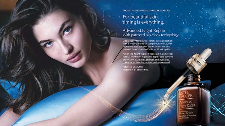 Grace Elizabeth stars in Estee Lauder Advanced Night Repair Eye campaign