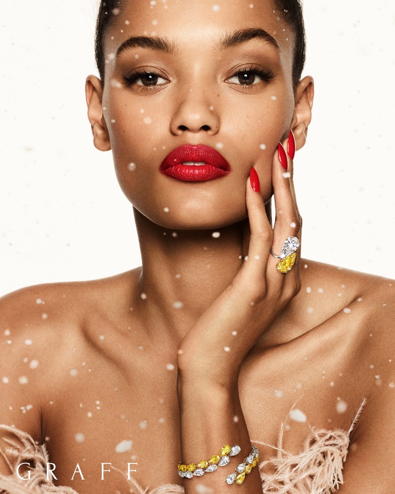 Lameka Fox gets her closeup in Graff Diamonds Christmas 2019 campaign