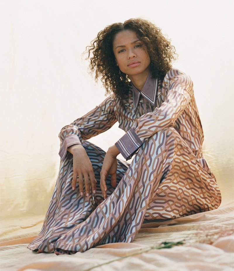 Gugu Mbatha-Raw wears Zimmermann shirt and pants