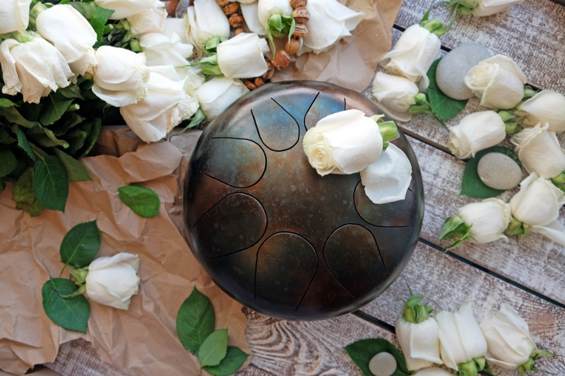 Handpan Lifestyle Instrument Rose Flowers