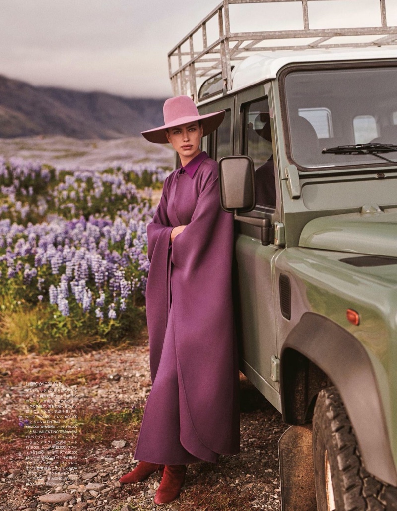 Irina Shayk Layers Up in Iceland for Vogue Japan