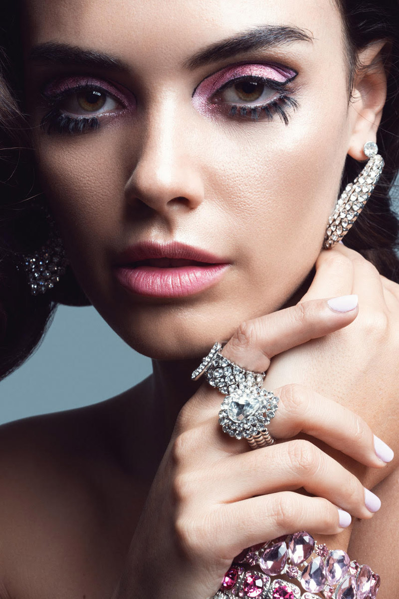 Monika wears Bejeweled earrings, rings and bracelets. Photo: Jeff Tse