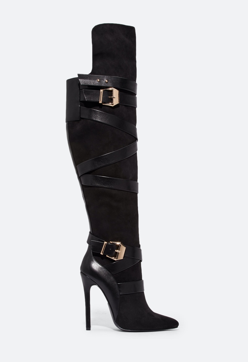 JustFab Geraldine Strappy Stiletto Boot $44.95