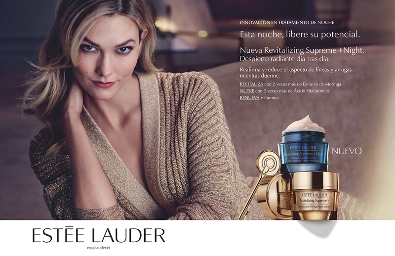 Karlie Kloss stars in Estee Lauder Revitalizing Supreme+ Night campaign