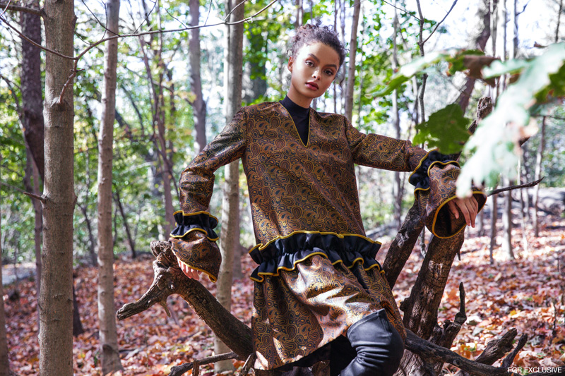 Cosabella Mesh Bodysuit, IWFY (I Waited For You) Ruffle Dress and GEOX Peython Woman Boot. Photo: Della Bass