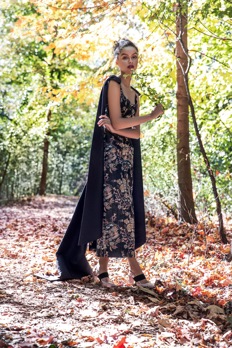 Markarian Celestia Dress and Andrea Gomez Grace Pink Croc Heels. Photo: Della Bass