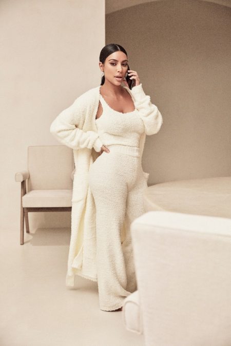 Kim Kardashian Poses in SKIMS ' Cozy Knitwear Collection Kim Kardashian stars in SKIMS Cozy Collection campaign