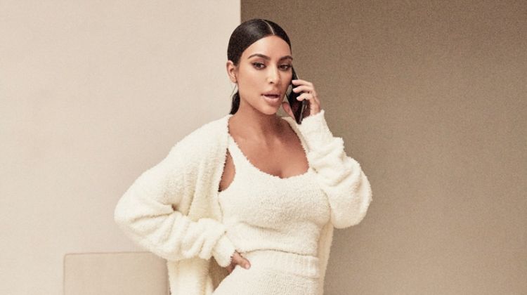 Kim Kardashian Poses in SKIMS ‘ Cozy Knitwear Collection
