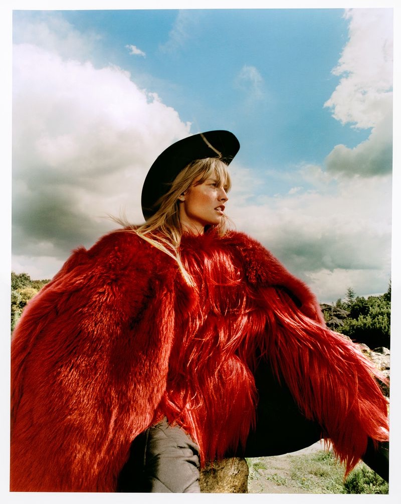 Klara Kristin Models Statement Outerwear for Vogue Poland