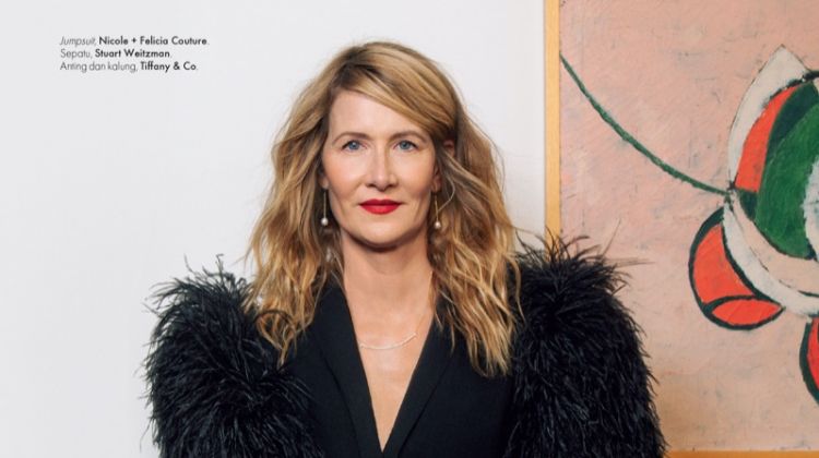 Laura Dern Wears Sophisticated Styles for ELLE Indonesia