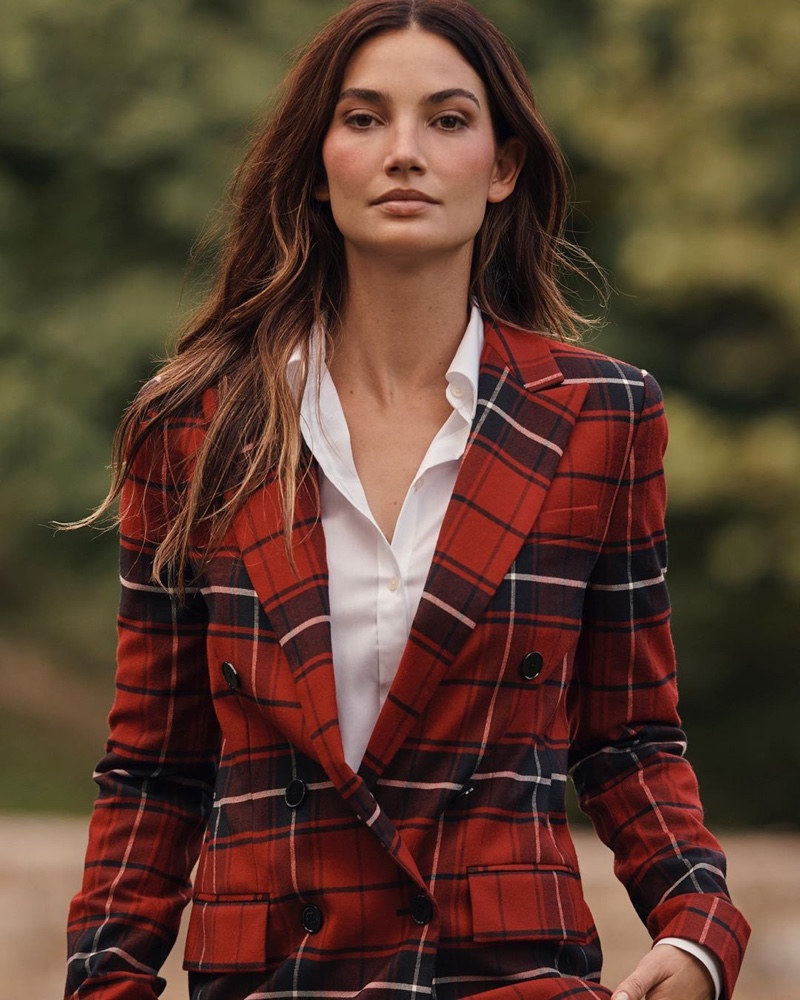 Lily Aldridge appears in Lauren Ralph Lauren Holiday 2019 campaign