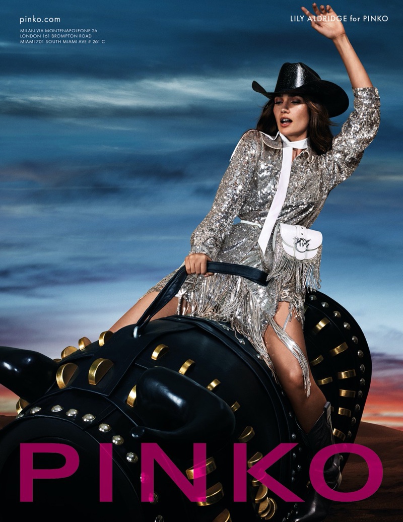 Lily Aldridge is the face of Pinko spring-summer 2020 campaign