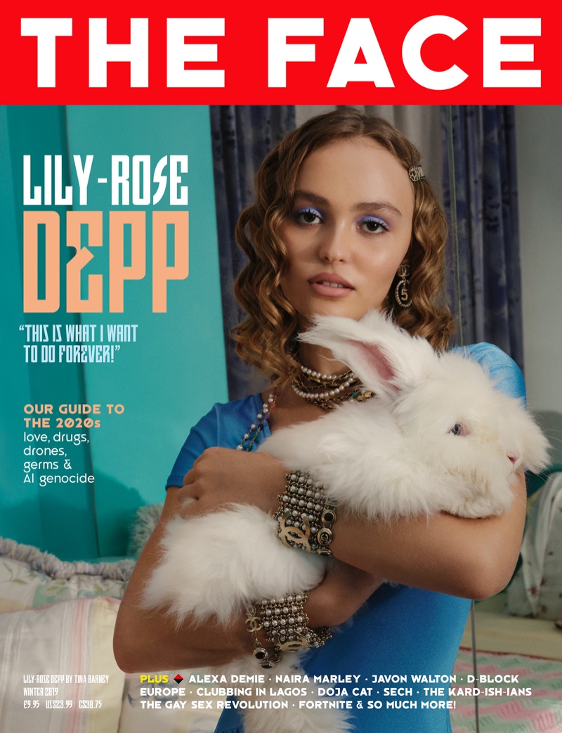 Lily-Rose Depp on The Face Issue #2 Cover. Photo: Tina Barney