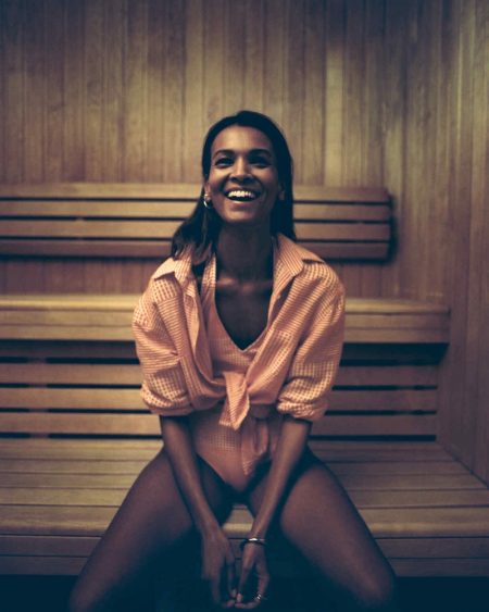 Liya Kebede Poses in LemLem Swimwear for How to Spend It Magazine Liya Kebede Poses in LemLem Swimwear for How to Spend It Magazine