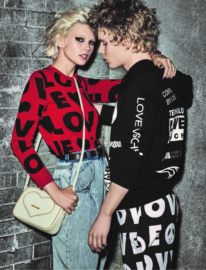 Jana Julius and Aaron Sirainen star in Love Moschino fall-winter 2019 campaign