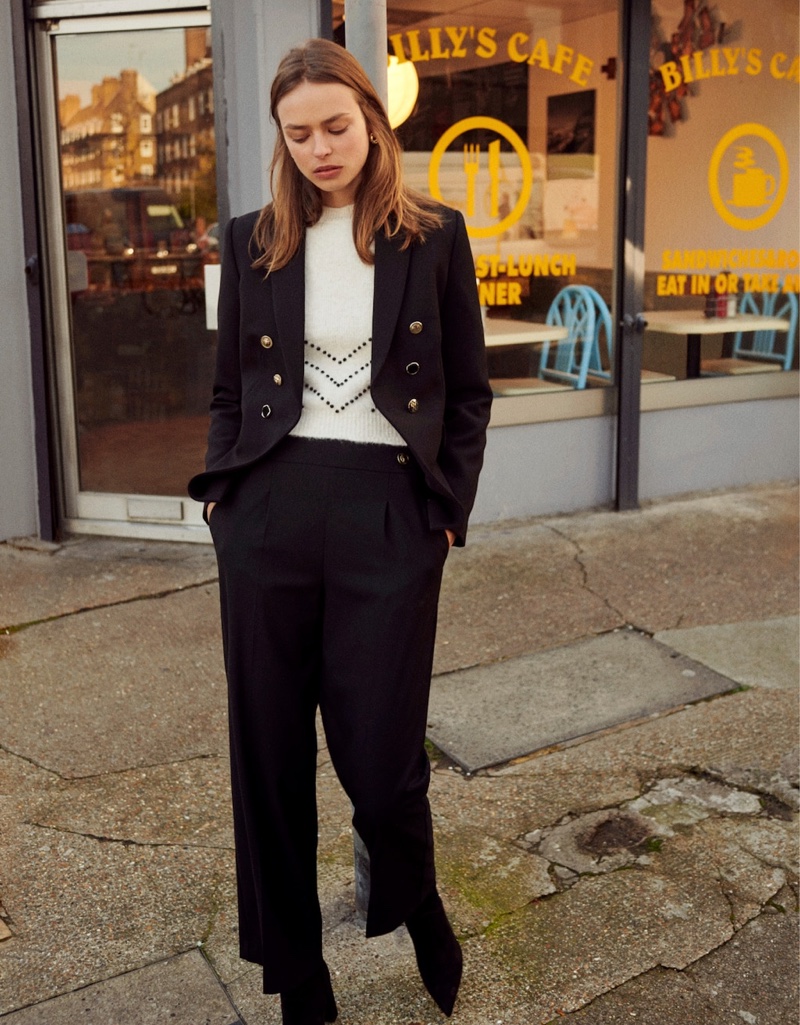 Mango Leather Overshirt, Trousers and Loafers