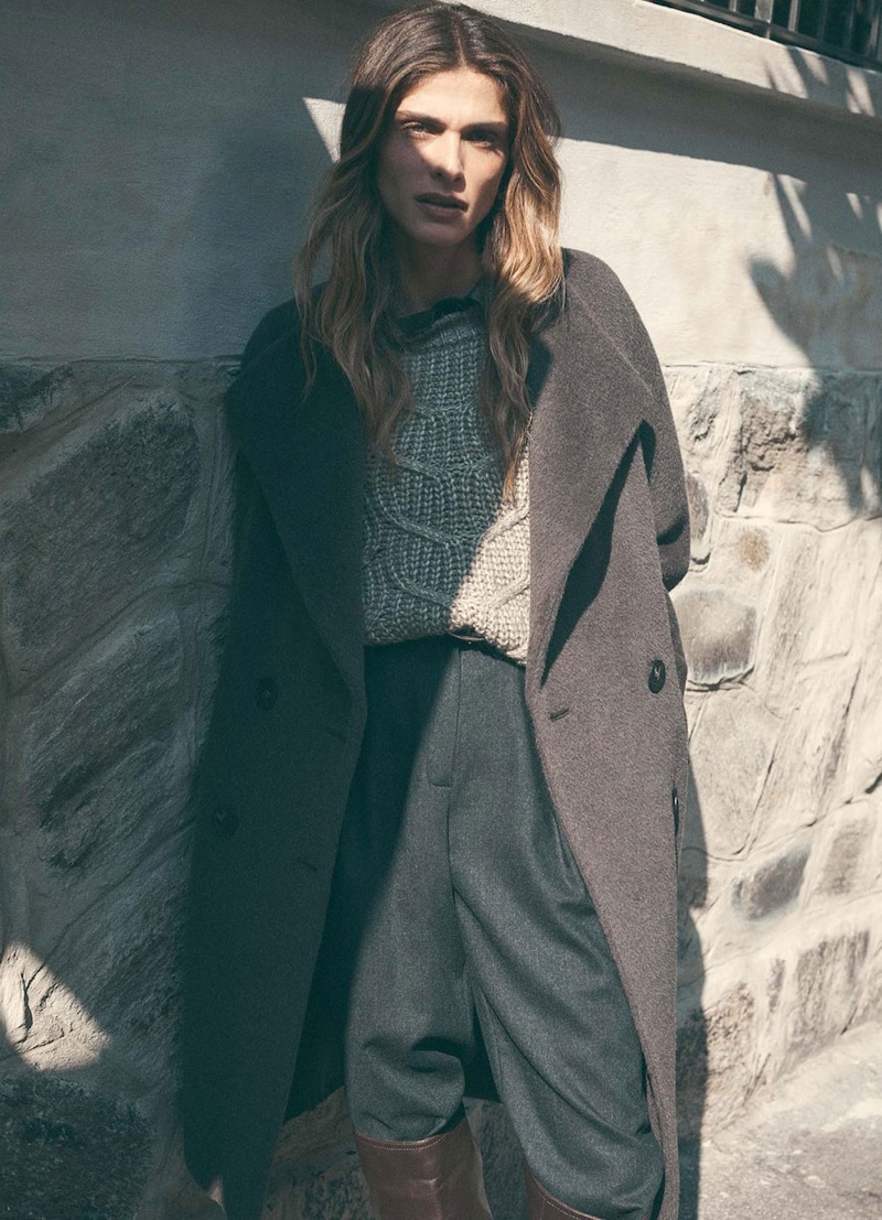 Elisa Sednaoui fronts Massimo Dutti Special Coats Edition fall-winter 2019 editorial