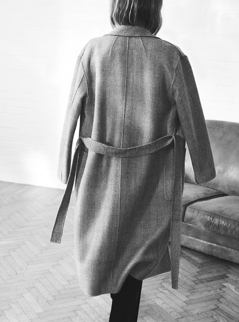 Massimo Dutti Handmade Reversible Herringbone Coat